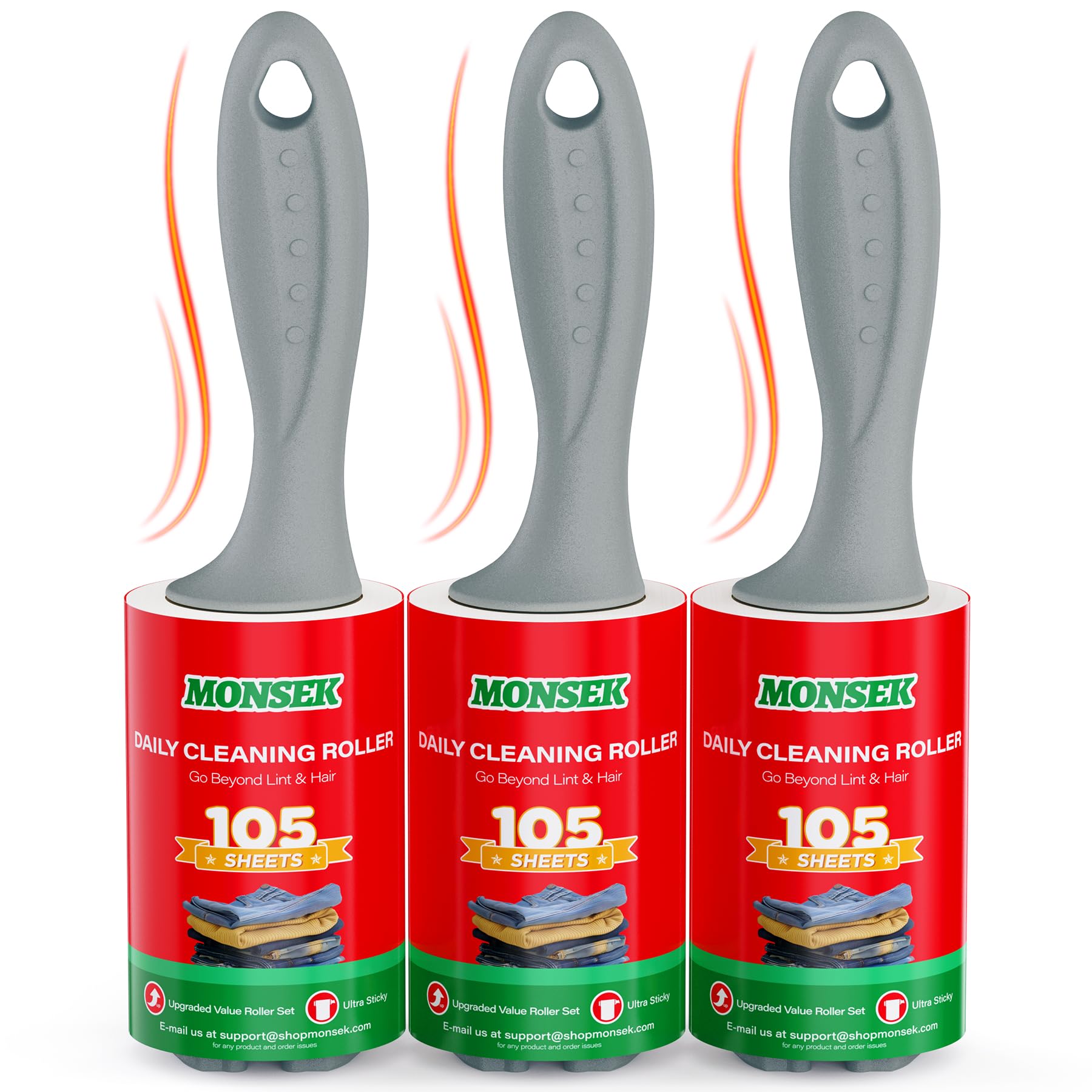 Amazon.com: MONSEK 4X Extra Sticky Lint Roller for Pet Hair, Lint